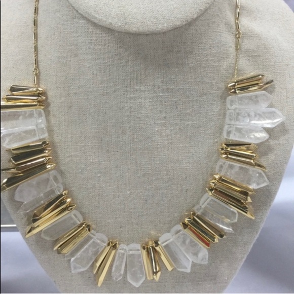 Stella & Dot | Rare Retired💫Rebel Quartz Crystal + Gold Statement Bib Ne… - Picture 11 of 11